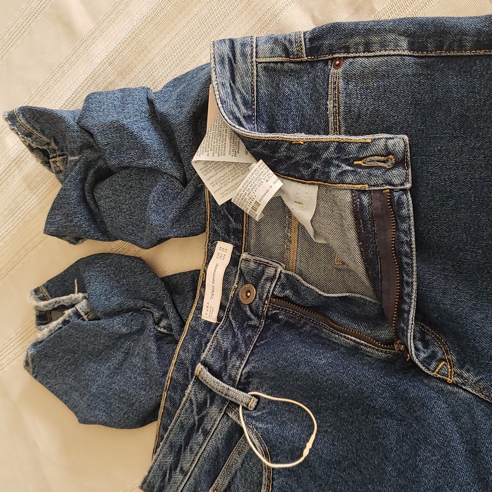 ZARA Trafaluc NEW Jeans Women's 6 Slouchy Ruched Extra Long NWT - Picture 16 of 16